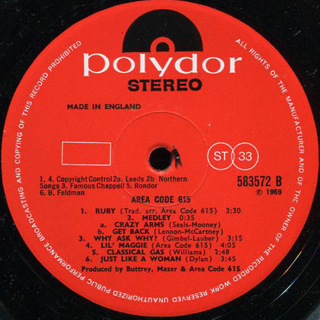 Area Code 615 : Area Code 615 (LP, Album)