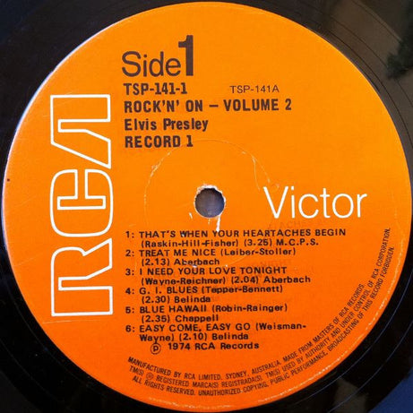 Elvis Presley : Rock 'N' On Volume 2  25 All-Time Rock 'N' Roll Hits (2xLP, Comp, Gat)