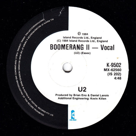 U2 : Pride (In The Name Of Love) (7", Single)