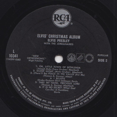 Elvis Presley : Elvis' Christmas Album (LP, Album, RE)