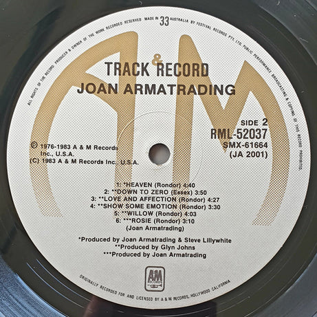 Joan Armatrading : Track Record (LP, Comp)