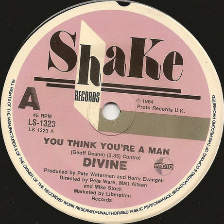 Divine : You Think You're A Man (7", Single)