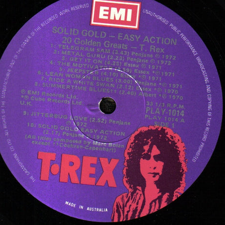 T. Rex : Solid Gold - Easy Action, 20 Golden Greats (LP, Comp)