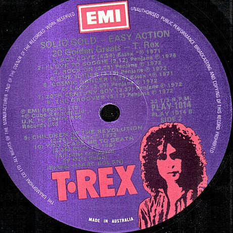 T. Rex : Solid Gold - Easy Action, 20 Golden Greats (LP, Comp)