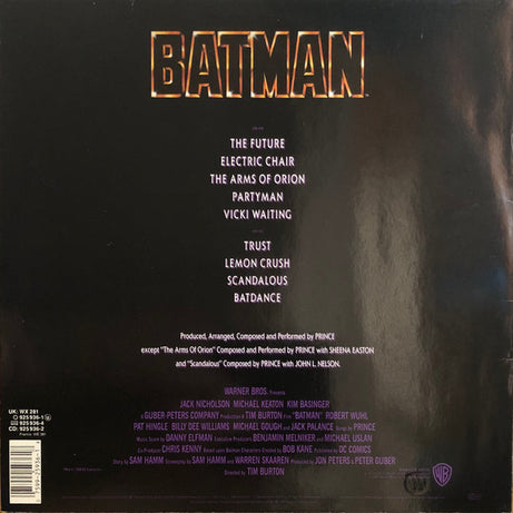 Prince : Batman™ (Motion Picture Soundtrack) (LP, Album, Tel)