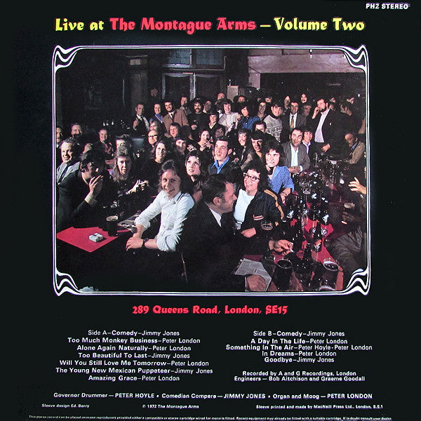 Jimmy Jones (12) / Peter London (2) / Peter Hoyle : Live At The Montague Arms Volume Two (LP)
