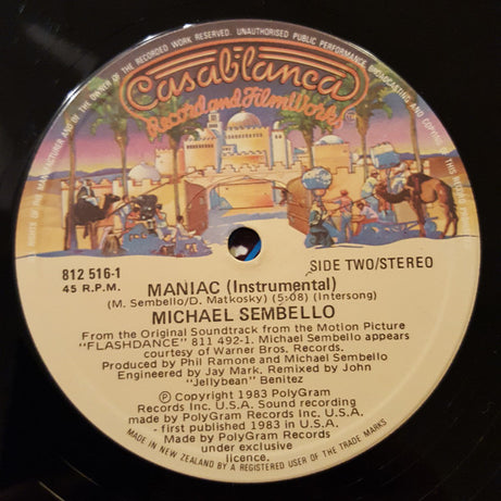 Michael Sembello : Maniac (Long Version) (12", Single)