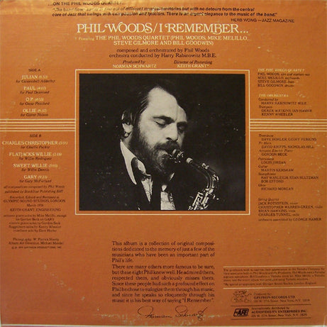 Phil Woods : I Remember (LP, Album)