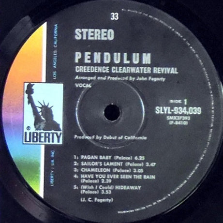 Creedence Clearwater Revival : Pendulum (LP, Album, Gat)