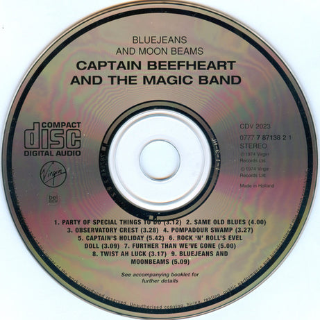 Captain Beefheart And The Magic Band : Bluejeans & Moonbeams (CD, Album, RE)