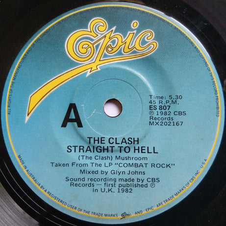 The Clash : Should I Stay Or Should I Go/Straight To Hell (7")