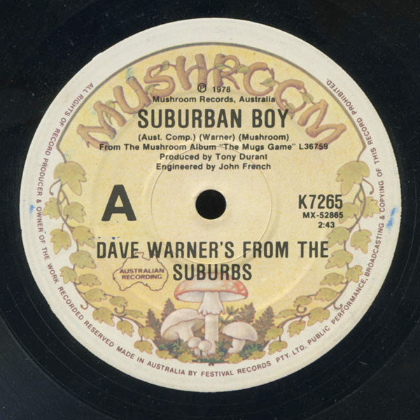 Dave Warner's From The Suburbs : Suburban Boy (7", Single)
