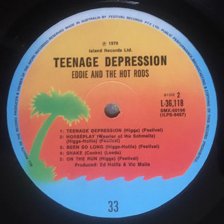 Eddie And The Hot Rods : Teenage Depression (LP, Album)