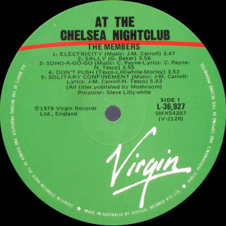 The Members : At The Chelsea Nightclub (LP)