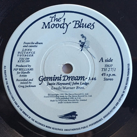 The Moody Blues : Gemini Dream (7", Single)