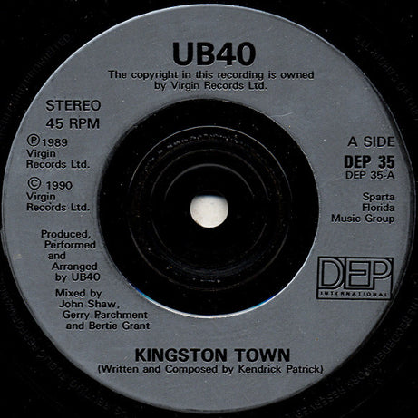 UB40 : Kingston Town (7", Single, Sil)