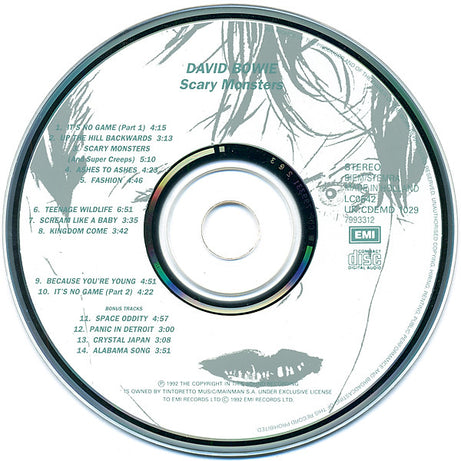 David Bowie : Scary Monsters (CD, Album, RE, RM, RP)