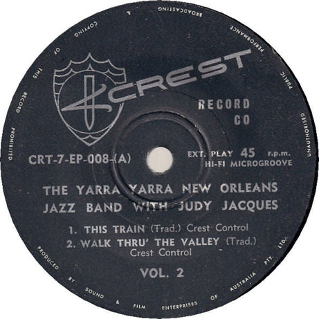 The Yarra Yarra New Orleans Jazz Band With Judy Jacques : Volume 2 (7", EP)