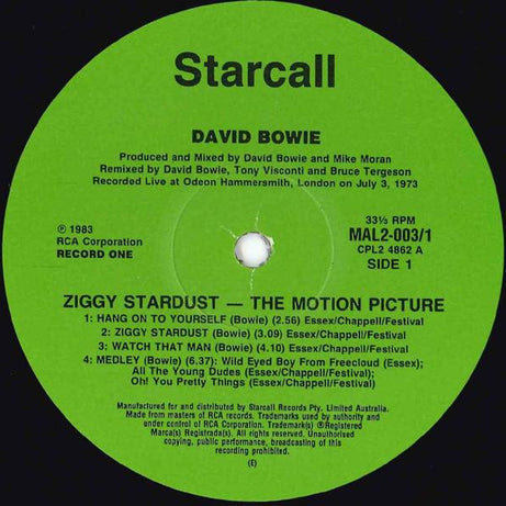 David Bowie : Ziggy Stardust - The Motion Picture (2xLP, Album)
