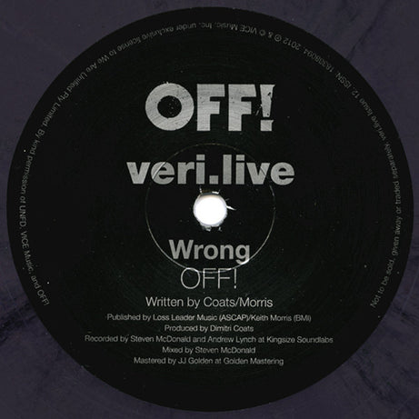 OFF! / Barb Wire Dolls : Wrong / Walking Dead (veri.live Issue 12) (7", Single, Ltd, Mar)