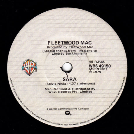 Fleetwood Mac : Sara (7", Single, Pic)