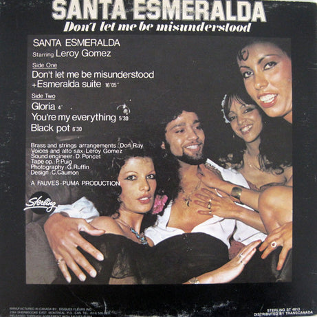 Santa Esmeralda Starring Leroy Gomez : Don't Let Me Be Misunderstood (LP, Album)