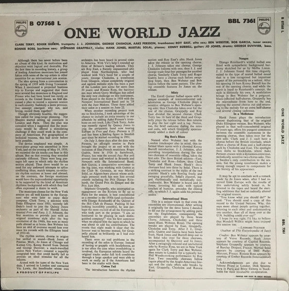 Various : One World Jazz (LP, Album, Mono)