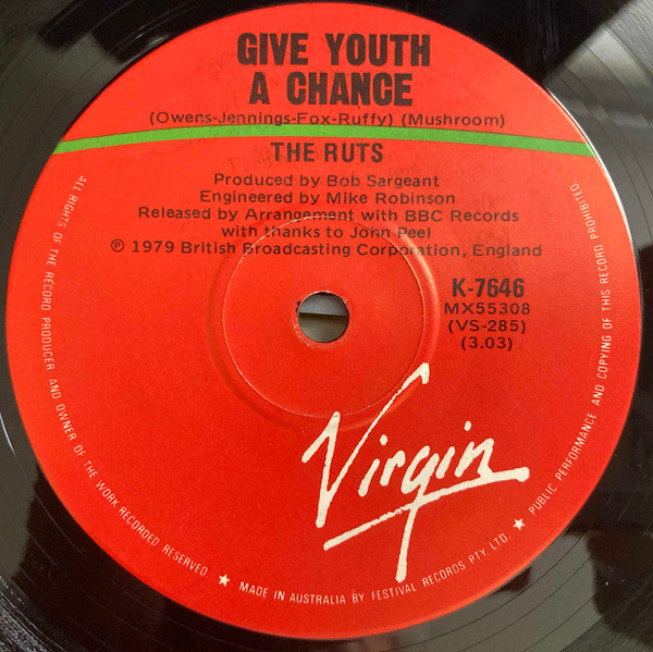 The Ruts : Something That I Said (7", Single)