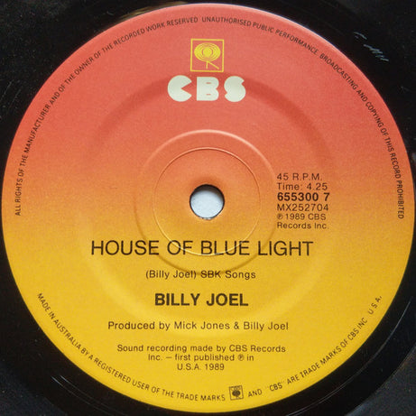 Billy Joel : We Didn't Start The Fire (7", Single)