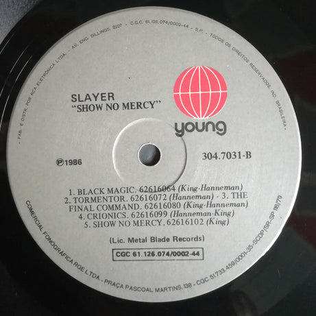 Slayer : Show No Mercy (LP, Album, RE)
