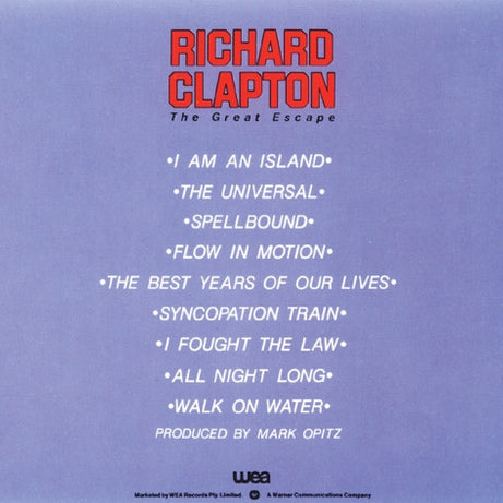 Richard Clapton : The Great Escape (CD, Album)