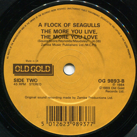 A Flock Of Seagulls : Wishing (If I Had A Photograph) / The More You Live, The More You Love (7")