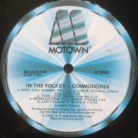 Commodores : In The Pocket (LP, Album)
