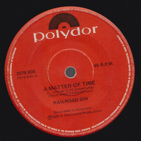 Railroad Gin : A Matter Of Time (7")
