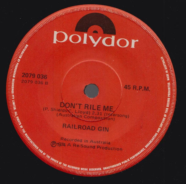 Railroad Gin : A Matter Of Time (7")