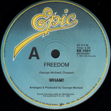 Wham! : Freedom (7", Single)