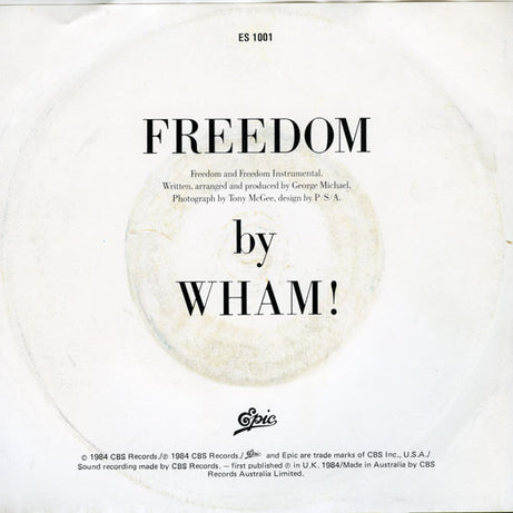 Wham! : Freedom (7", Single)