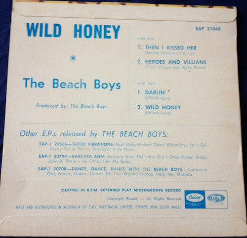 The Beach Boys : Wild Honey (7", EP)