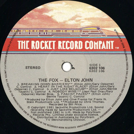 Elton John : The Fox (LP, Album, Ast)