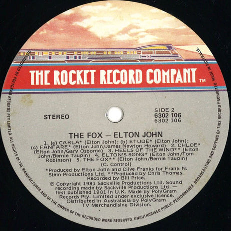 Elton John : The Fox (LP, Album, Ast)