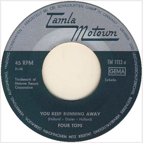 Four Tops : You Keep Running Away (7", Single)