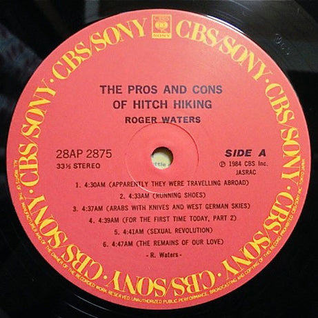 Roger Waters : The Pros And Cons Of Hitch Hiking (LP, Album)