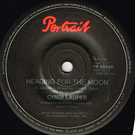 Cyndi Lauper : True Colors (7", Single)