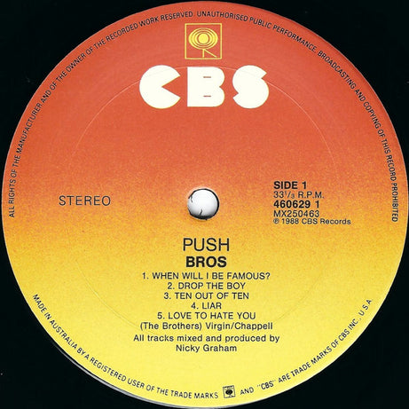 Bros : Push (LP, Album)