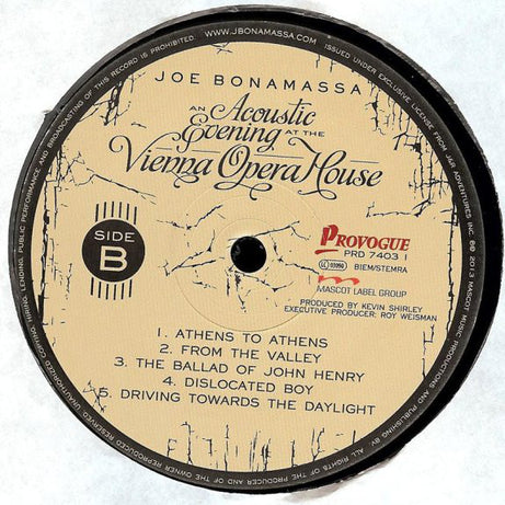 Joe Bonamassa : An Acoustic Evening At The Vienna Opera House (2xLP, Album)