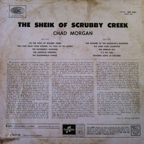 Chad Morgan : The Sheik Of Scrubby Creek (LP, Comp, Mono, RE)