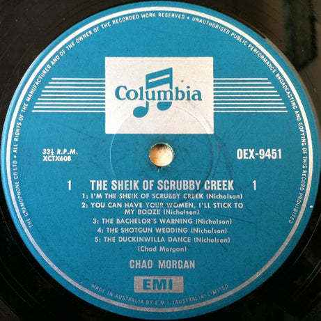 Chad Morgan : The Sheik Of Scrubby Creek (LP, Comp, Mono, RE)