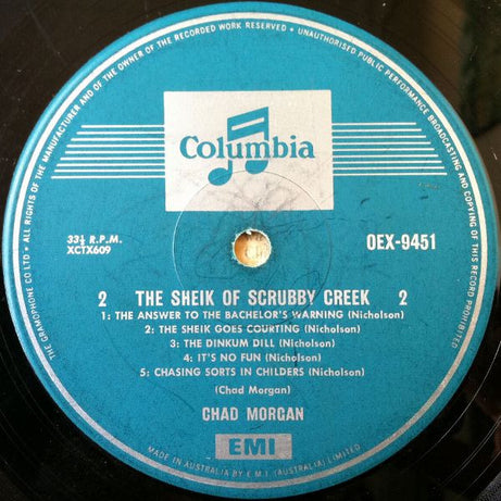 Chad Morgan : The Sheik Of Scrubby Creek (LP, Comp, Mono, RE)
