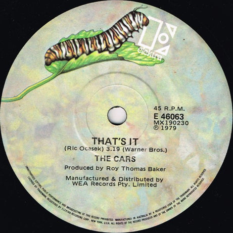 The Cars : Let's Go (7", Single)