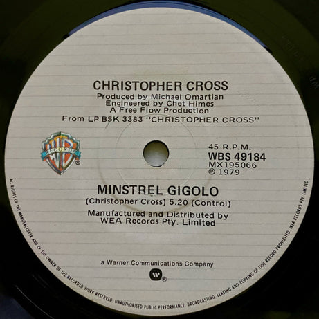 Christopher Cross : Ride Like The Wind (7", Single)